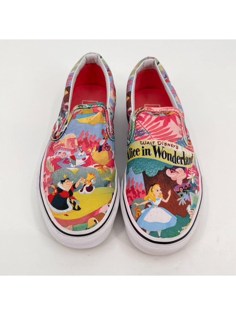 Vans Disney Slip On Men's 6.5 Alice in Wonderland Shoes Cheshire Women's 6.0